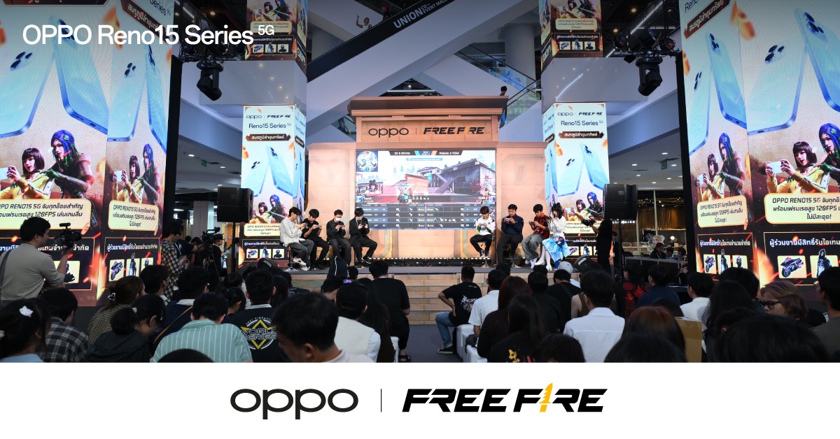 OPPO จับมือ Free Fire เปิดสมรภูมิล่าขุมทรัพย์! ยกระดับประสบการณ์เกมมิ่งสุดลื่นไหลด้วย OPPO Reno15 Series 5G